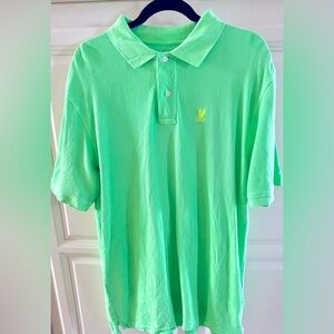 Men’s Psycho Bunny knit polo - neon green